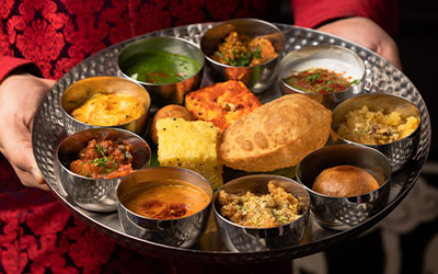 Experience the royal flavours of Tuskers Thali