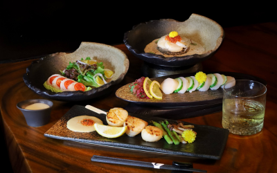 The four tastes of Hotate at Maison Mizuki