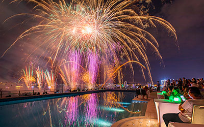 Fireworks festival night with buffet dinner at The Square