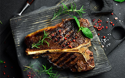 Seasonal special: Angus beef T-bone steak with sides at Andante